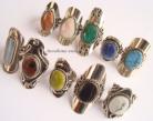 Lot of 10 Adjustable Rings with Stones.