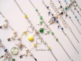 10 Assorted Anklets with Murano Glasses.